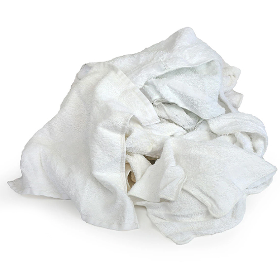 White Terry Cloth 1/2 Cut Towels