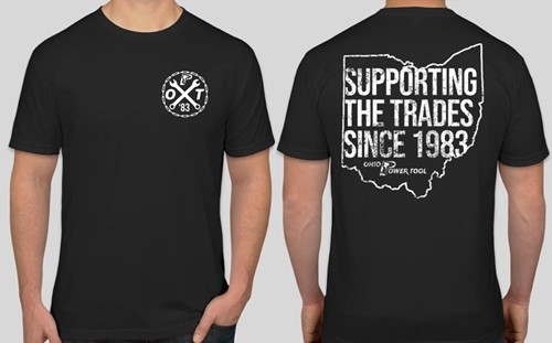 OHIO POWER TOOL SUPPORTING THE TRADES SINCE '83 TEE (SELECT SIZE)
