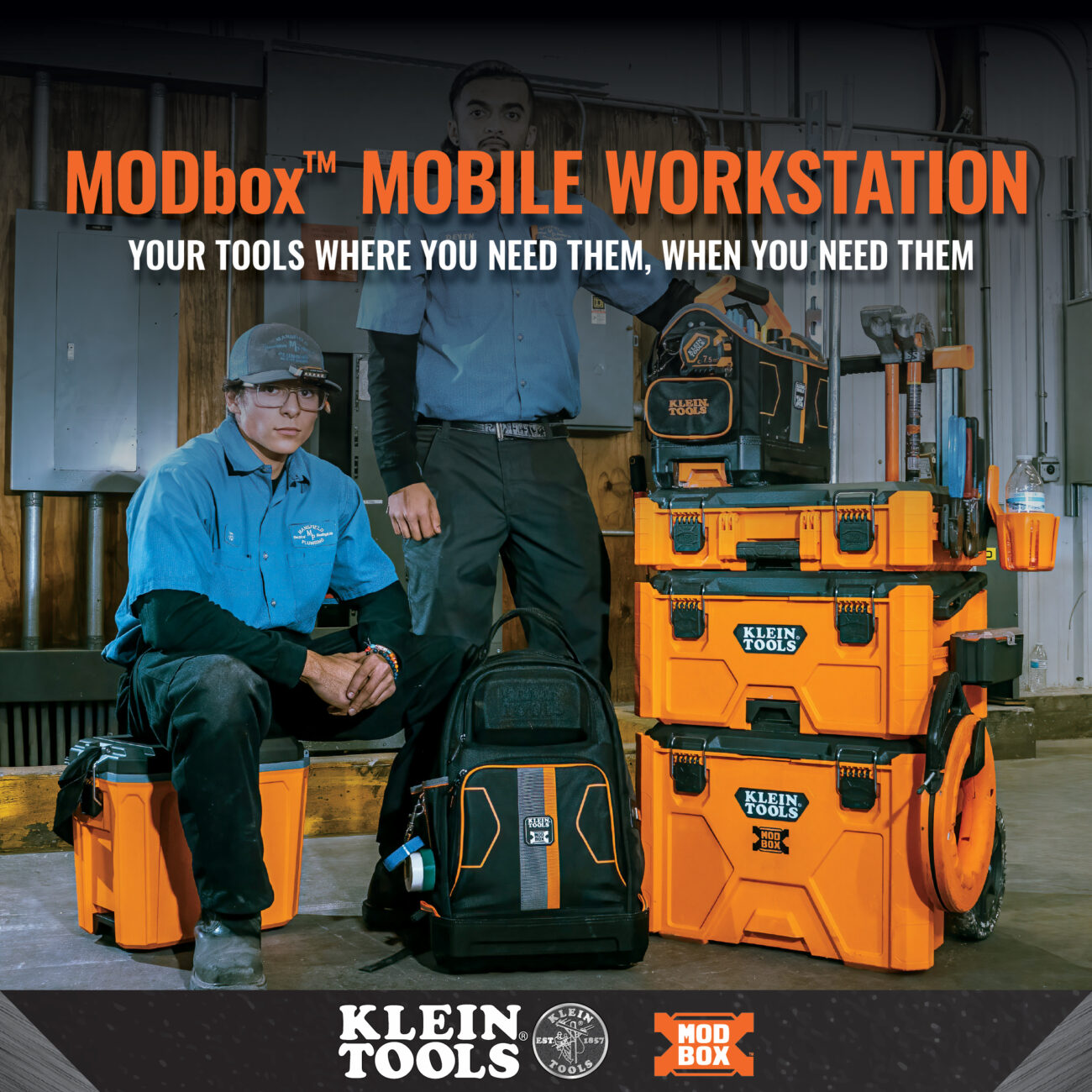 MODbox workstation all tools on display at the jobsite