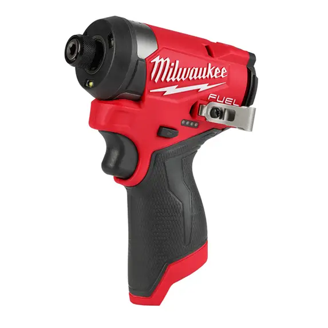 Milwaukee M12 FUEL ¼” Hex Impact Driver (3453-20) is a compact and lightweight making it suitable for tight work spaces and overhead applications. This impact driver also features variable speed settings, allowing you to control the speed and torque control.
