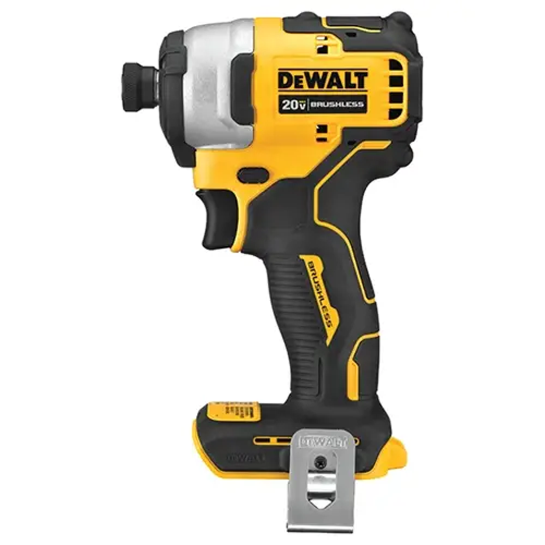 DeWalt 20V MAX Atomic Brushless Compact ¼” Impact Driver (DCF809B) features a 1/4" quick-release hex chuck, allowing for easy and quick bit changes.  This impact driver also is equipped with a variable speed trigger, enabling users to control the speed of the driver and torque control.