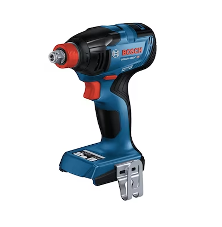 Bosch 18V Brushless Connected-Ready Freak ¼” and ½” Two-In-One Bit/Socket Impact Driver (GDX18V-1860CN) also features multiple speed settings, allowing you to adjust the speed and torque output based on the specific task’s requirements. As part of the Connected-Ready series from Bosch, this impact driver is designed to be compatible with Bosch’s GCY30-4 Bluetooth module.