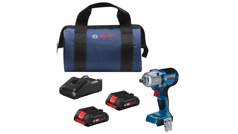 Bosch 18V Brushless 1/2 In. Mid-Torque Impact Wrench with Pin Detent Kit GDS18V-330PCB25