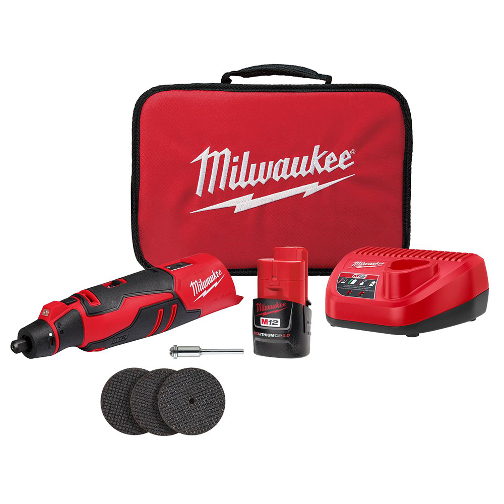 Milwaukee M12 Brushless Rotary Tool Kit (2525-21)
