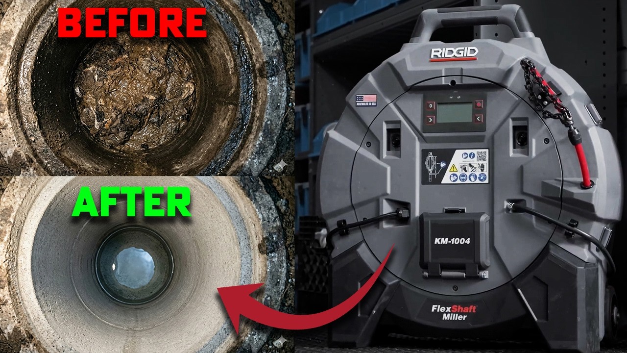 RIDGID KM-1004 FlexShaft | Cordless + Corded Hybrid Drain Cleaner