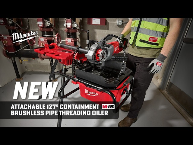 Milwaukee M18 Brushless Pipe Threading Oiler: Cleaner, Faster Portable ...